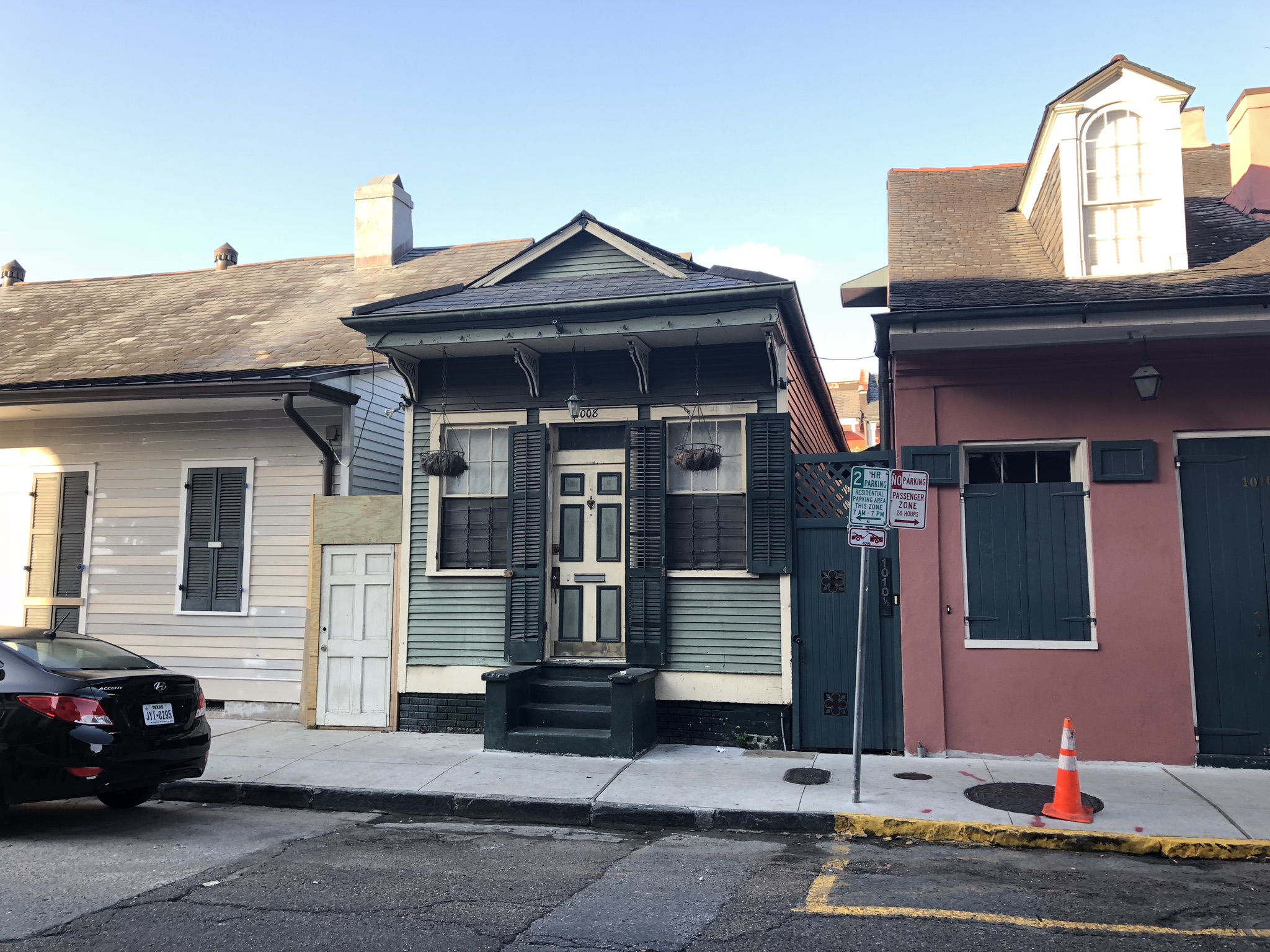 Some of the narrow shotgun style homes