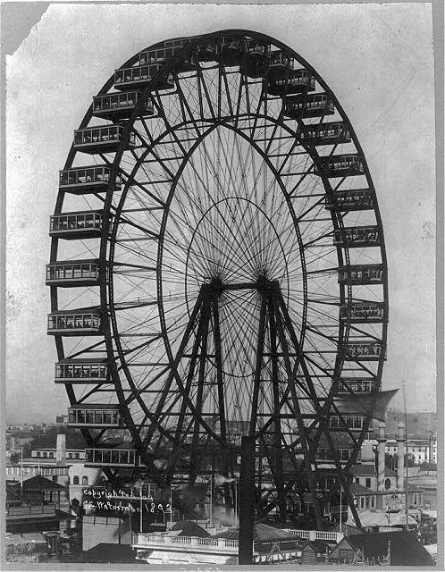 The first Ferris Wheel (Image from the Library of Congress)