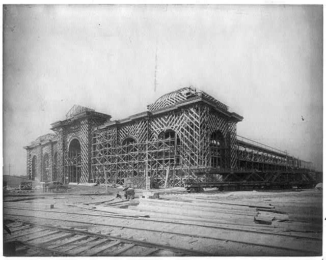 Mines Building under construction (Image from the Library of Congress)