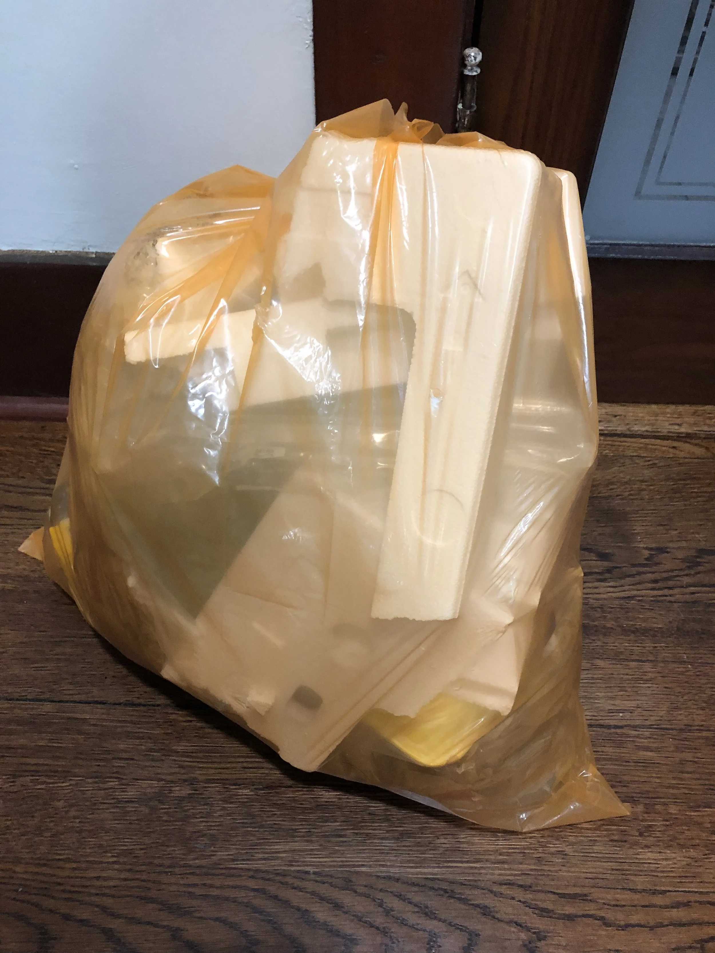 My energy bag ready to go out in this weeks recycling bin