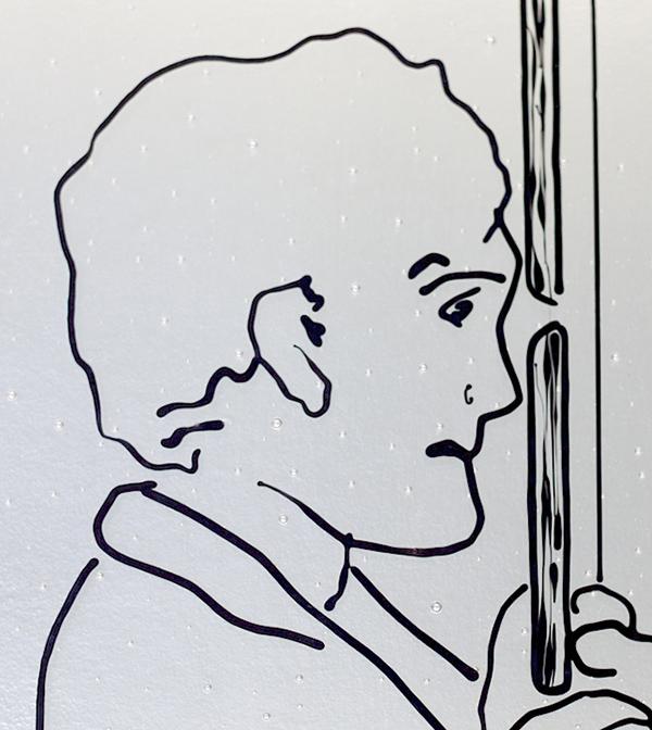 Dan Alley, Detached View , Glass, 17 x 24 x 2” (detail), 2016