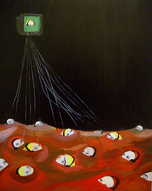 Megan Hildebrandt, ReDevil , 16 x 20 in, acrylic on canvas, 2011