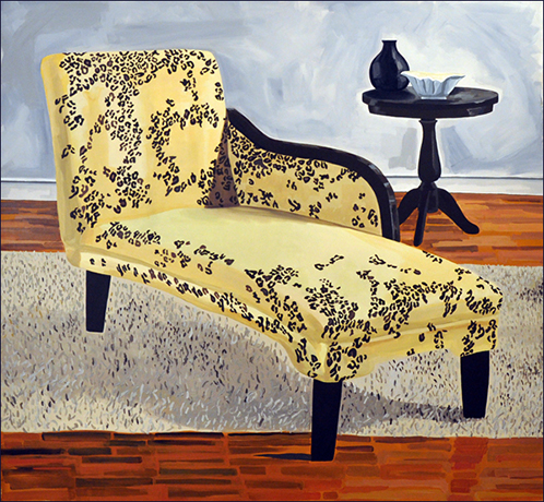 Stephanie Patton, Chaise Lounge , acrylic on canvas, 56x60 inches, 2010
