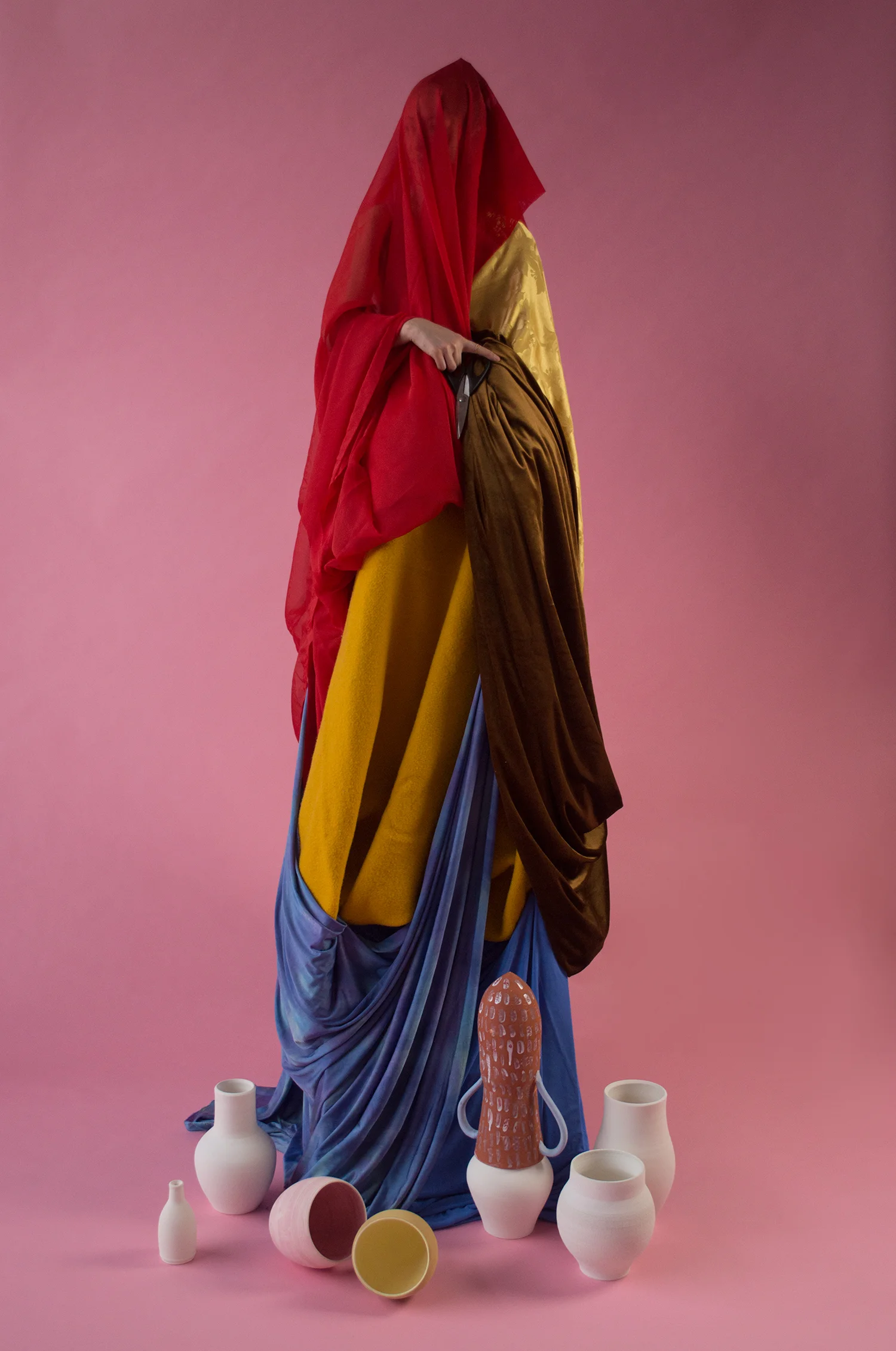 Dianne Lee and Robyn LeRoy-Evans , Tending to the Monumental, Part 1 , dye sublimation print on fabric, 54x81", 2019