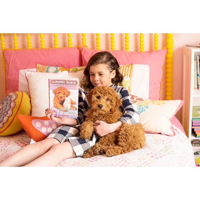 Lyla saw this book at the book fair and had to get it because the cover looked just like Nevie. Love this little combo and their connection they have. 😍🐶