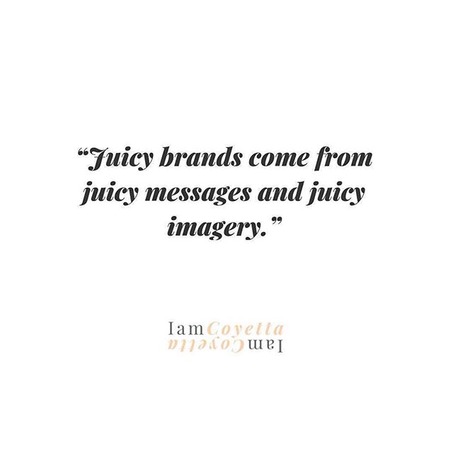 #Repost @moniquebryan_co
・・・
Who said, &ldquo;Juicy Brands come from JUICY MESSAGING and JUICY IMAGERY?&rdquo; Well I guess I did! 😂 I love that @iamcoyetta pulled this quote from our chat on her Podcast. .
In this episode we discuss the importance 