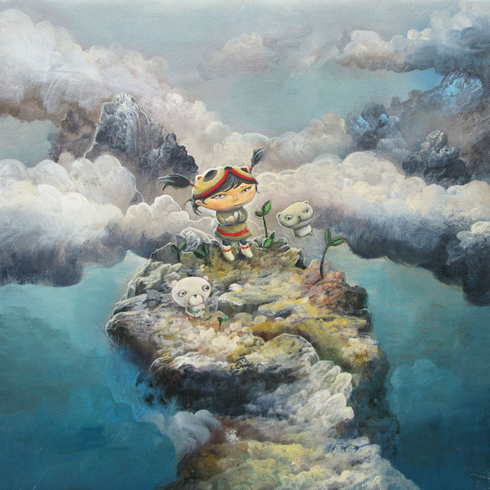 Girl and the Bears/30x30 Acrylic Painting on Canvas Prize: Best Visual Effect AYACC Award 2012