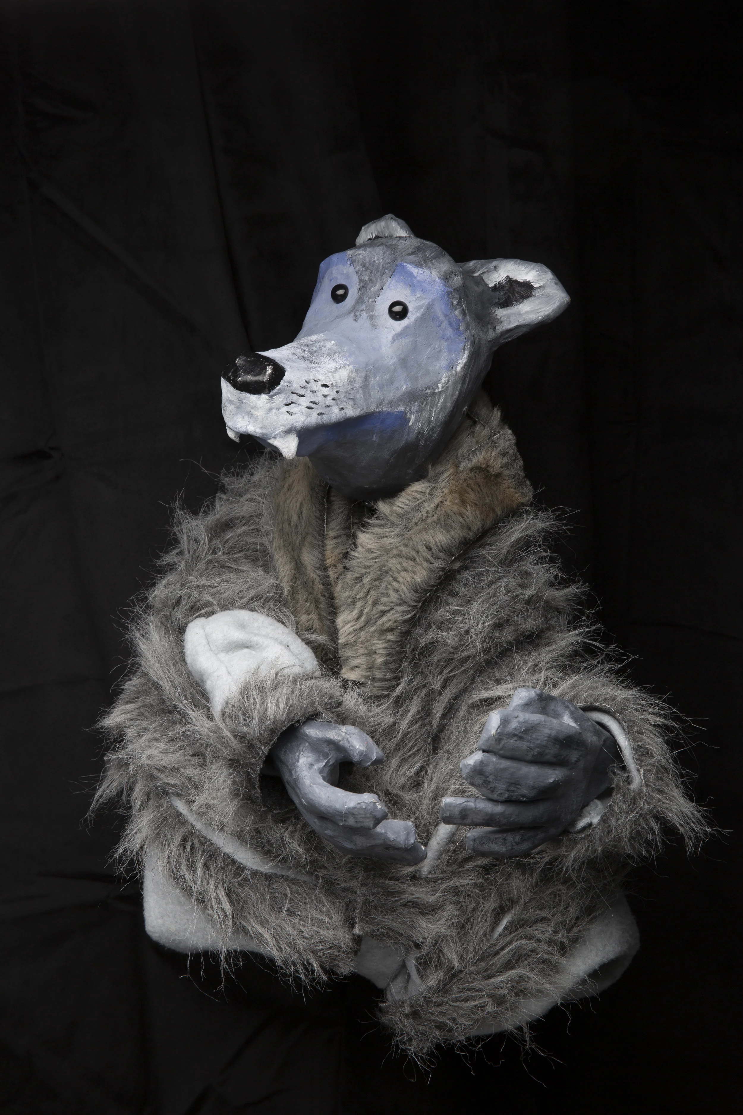 And just because we’re on a photo kick, look at this beautiful wolf puppet. He didn’t end up in the show but Eric photographed him anyway, because wolf puppet. He only appeared for a minute onstage in Grimm! - had one line and got beaten up by the little girl hero of the show. Which is bonkers when you consider the hours and levels of detail lavished on him by Ora.