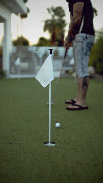 Cinemagraph Animated Gif of Backyard Golf Course