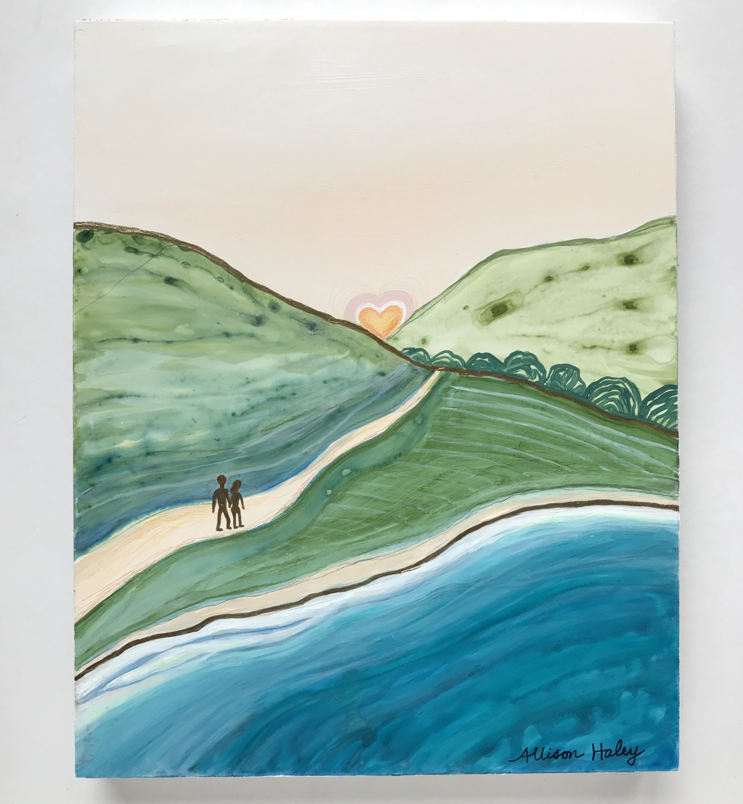 "Wilder Love" . 9x12" . Acrylic on Birch Panel