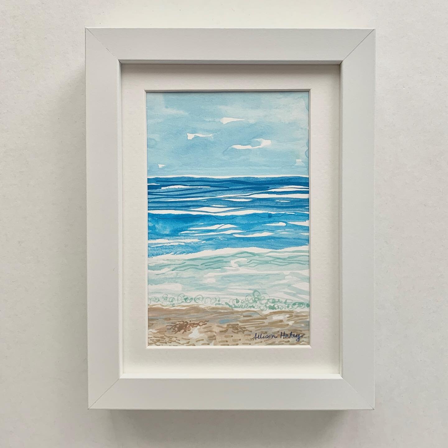 Trying out new frames for some small works on paper which will be available in the next couple weeks, in time for the holidays. This one is 4x6&quot; in a 5x7&quot; frame. DM me to be added to my email list and get early access!