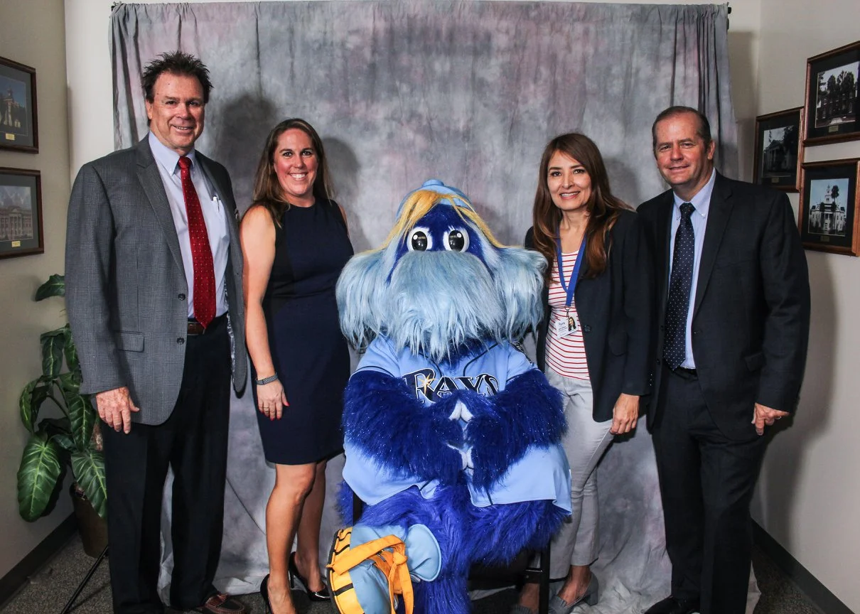 Left to right: Dave Farquharson, Eckerd Connects; Leigh Williams, Eckerd Connects; Raymond Ray; Maria Matheus, YFA Communications Specialist; Doug Tobin, Eckerd Connects External Relations Director.