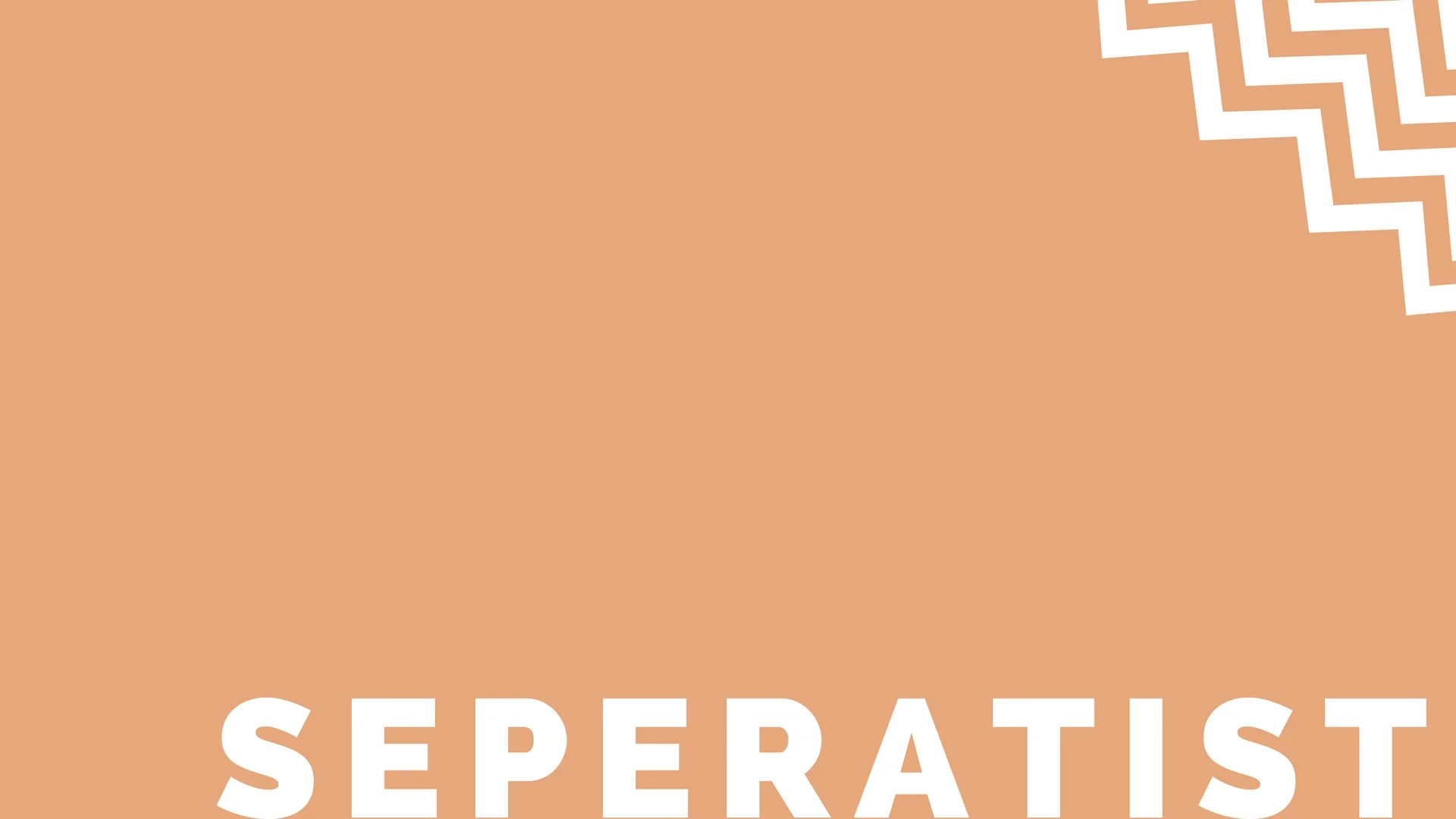 Having a separatist view in Christianity