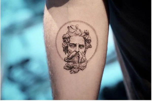 Greek god tattoo