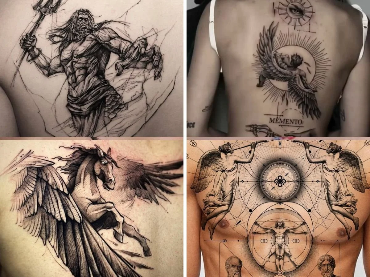 Bold Greek Mythology Tattoos: From Zeus to Pegasus