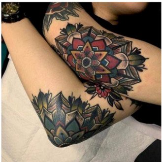 Neo traditional mandala