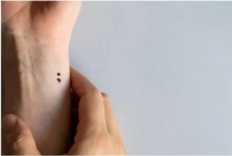 Semicolon tattoo