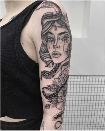 Black and grey tattoo
