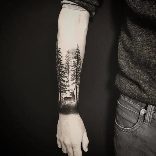 Pine Tree Tattoo