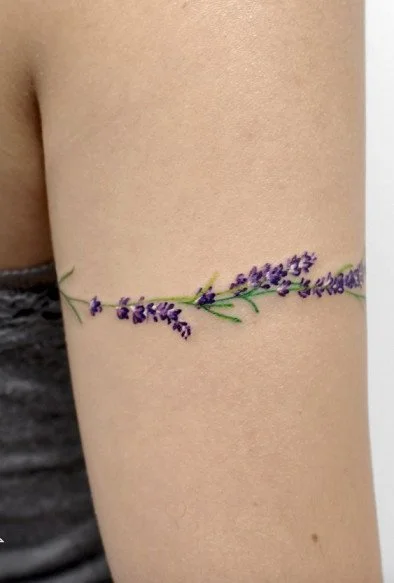 Lavender Branch Tattoo