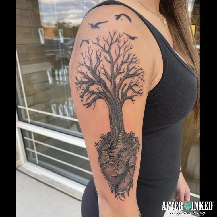 Heart-Shaped Tree Tattoo