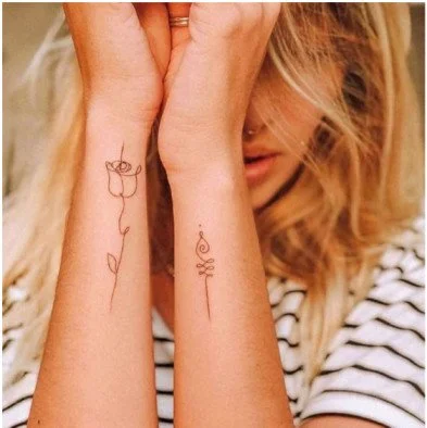 Small floral tattoo