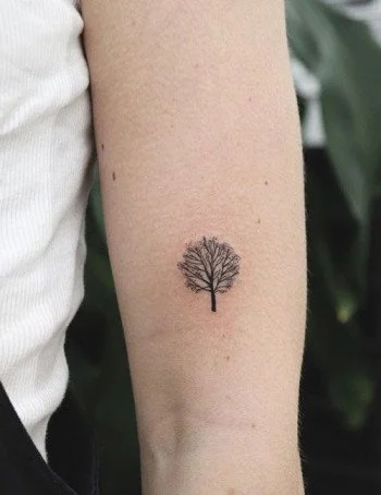 Minimalist Tree Tattoo Outline