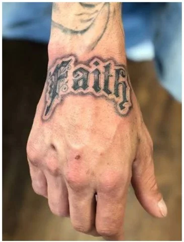 Lettering or word tattoos