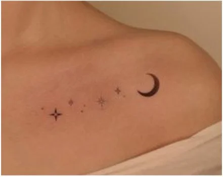 Moon star tattoo