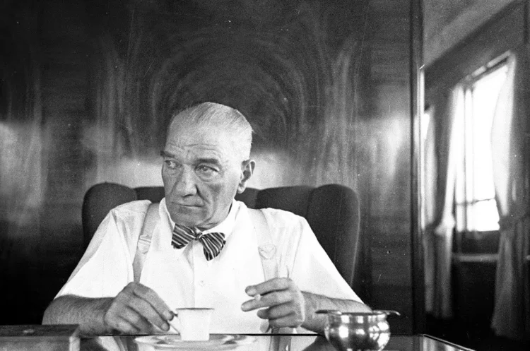 Mustafa Kemal Atatürk, Founder of Modern Turkey, with his beloved Turkish Coffee.