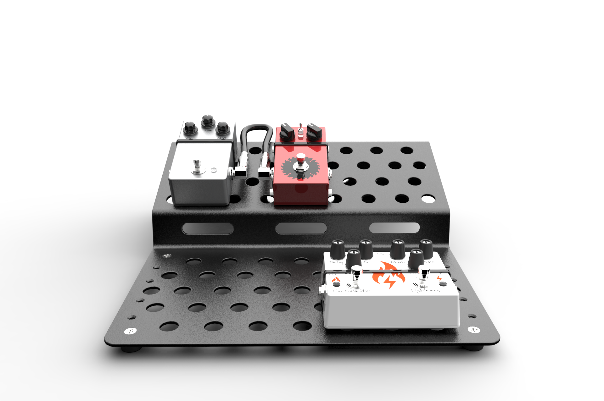 Holeyboard ZigZag guitar effects pedalboard