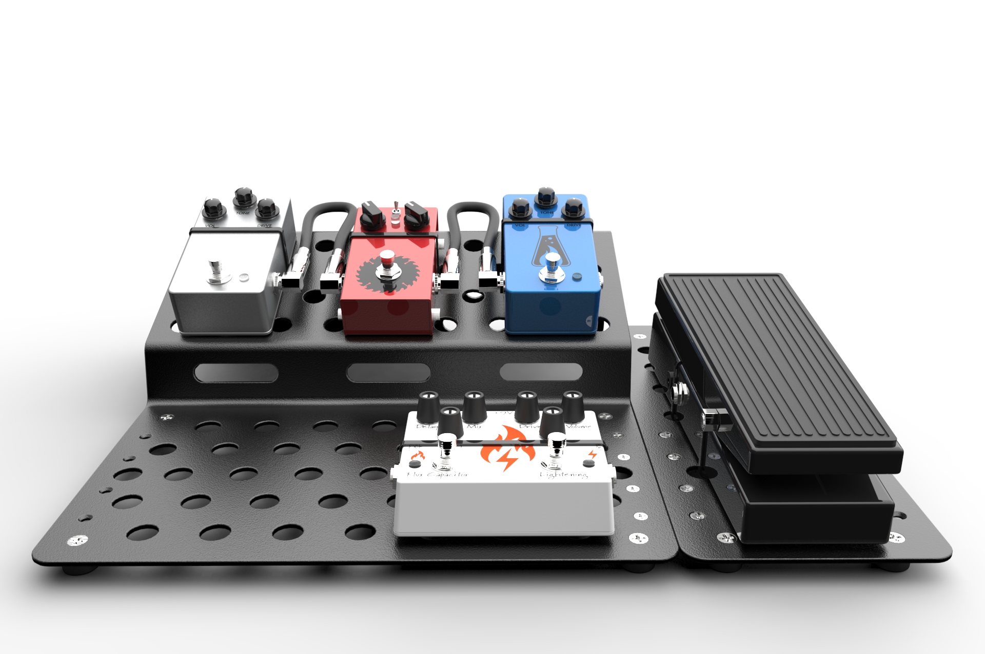 Holeyboard ZigZag guitar effects pedalboard