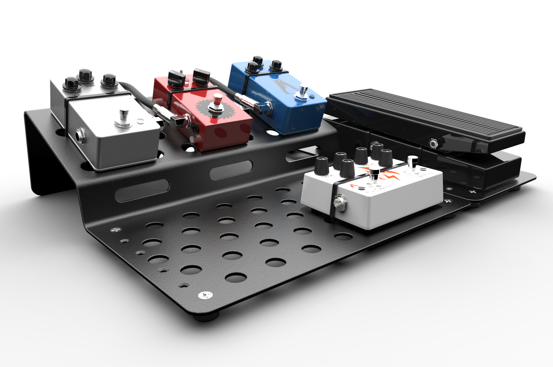 Holeyboard ZigZag guitar effects pedalboard