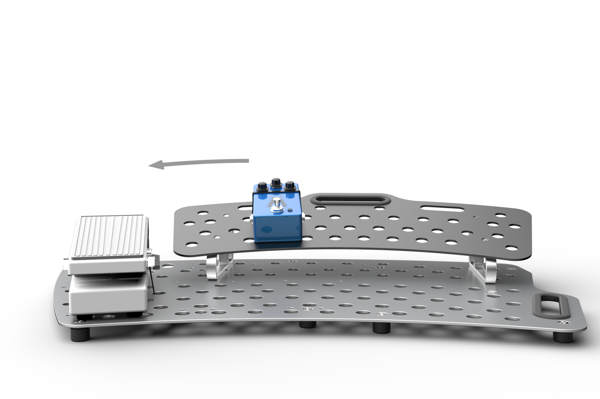 Holeyboard guitar effects pedalboard