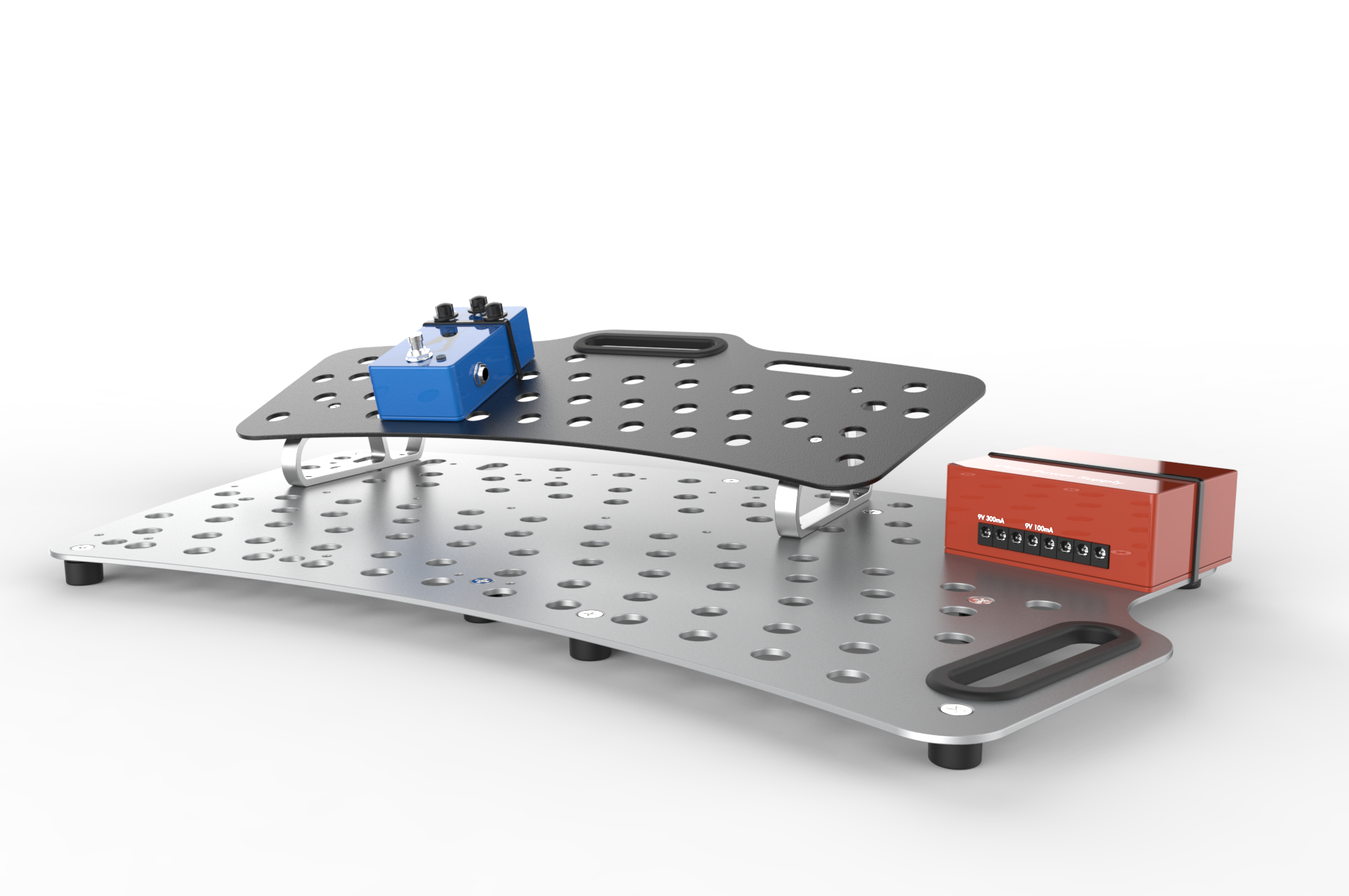 Holeyboard guitar effects pedalboard