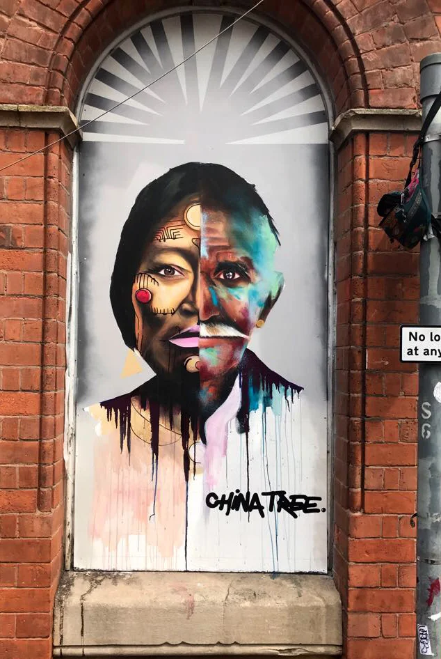 "If Only It Was This Easy To Bring People Together" Acrylic and Spray paint on Wall