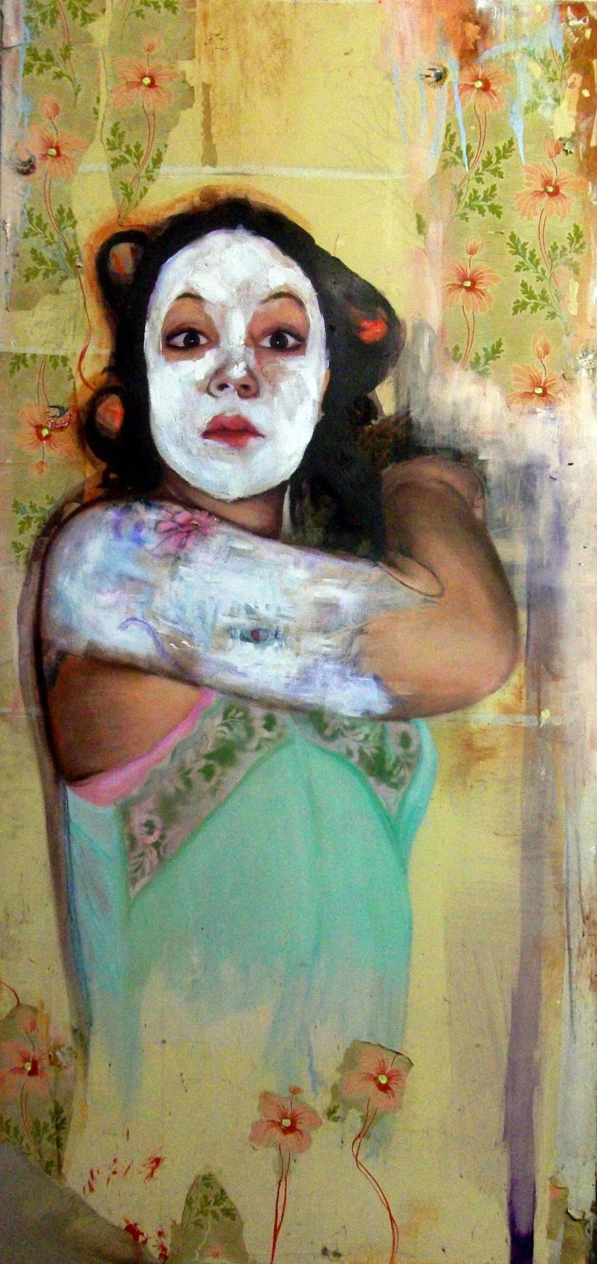 "Self Portrait" Acrylic on Board, 86 x 148cm, 2015