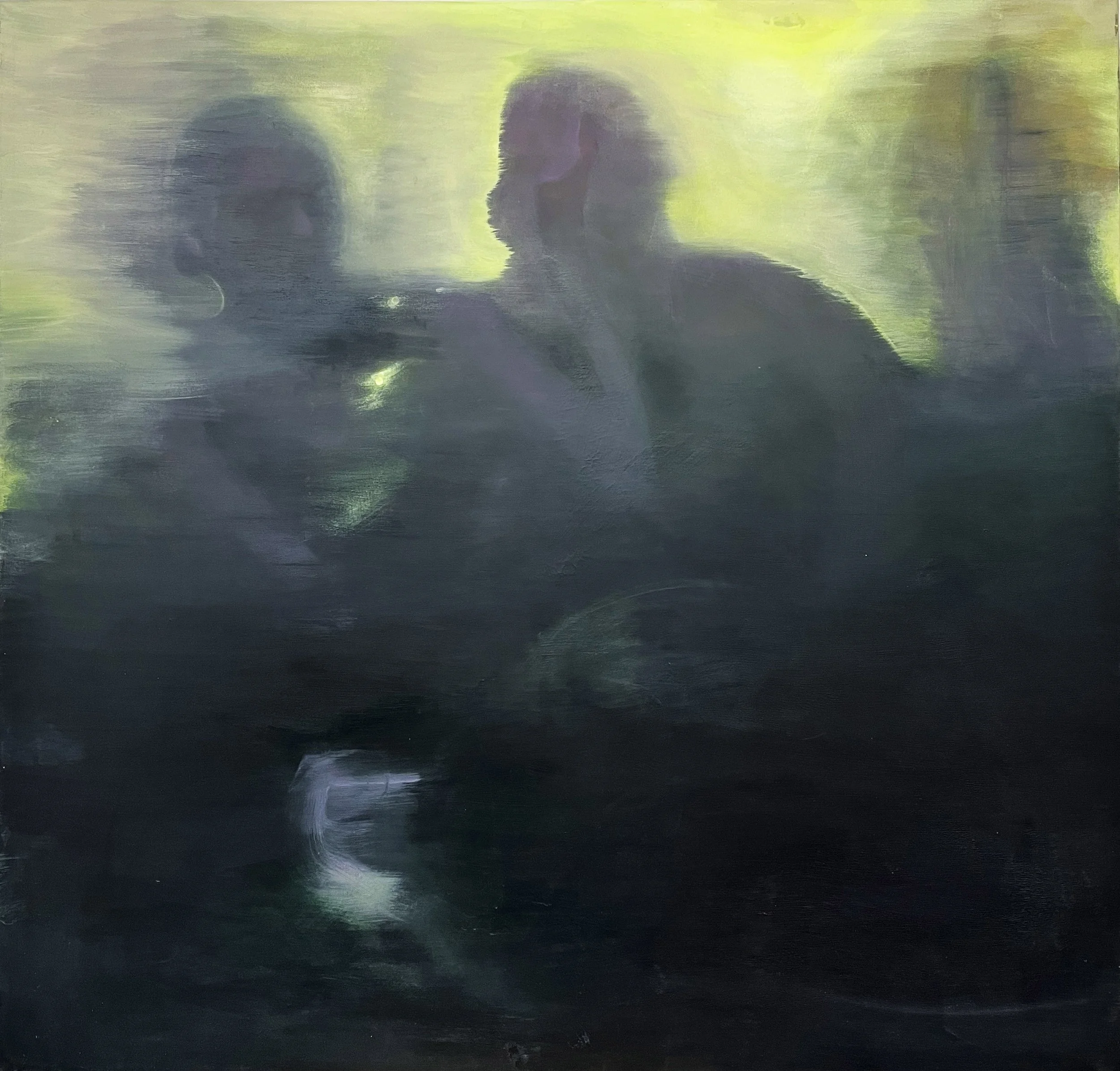 "All of Us luminous beings have a double" Acrylic on Canvas
140cm x 130cm
 2026