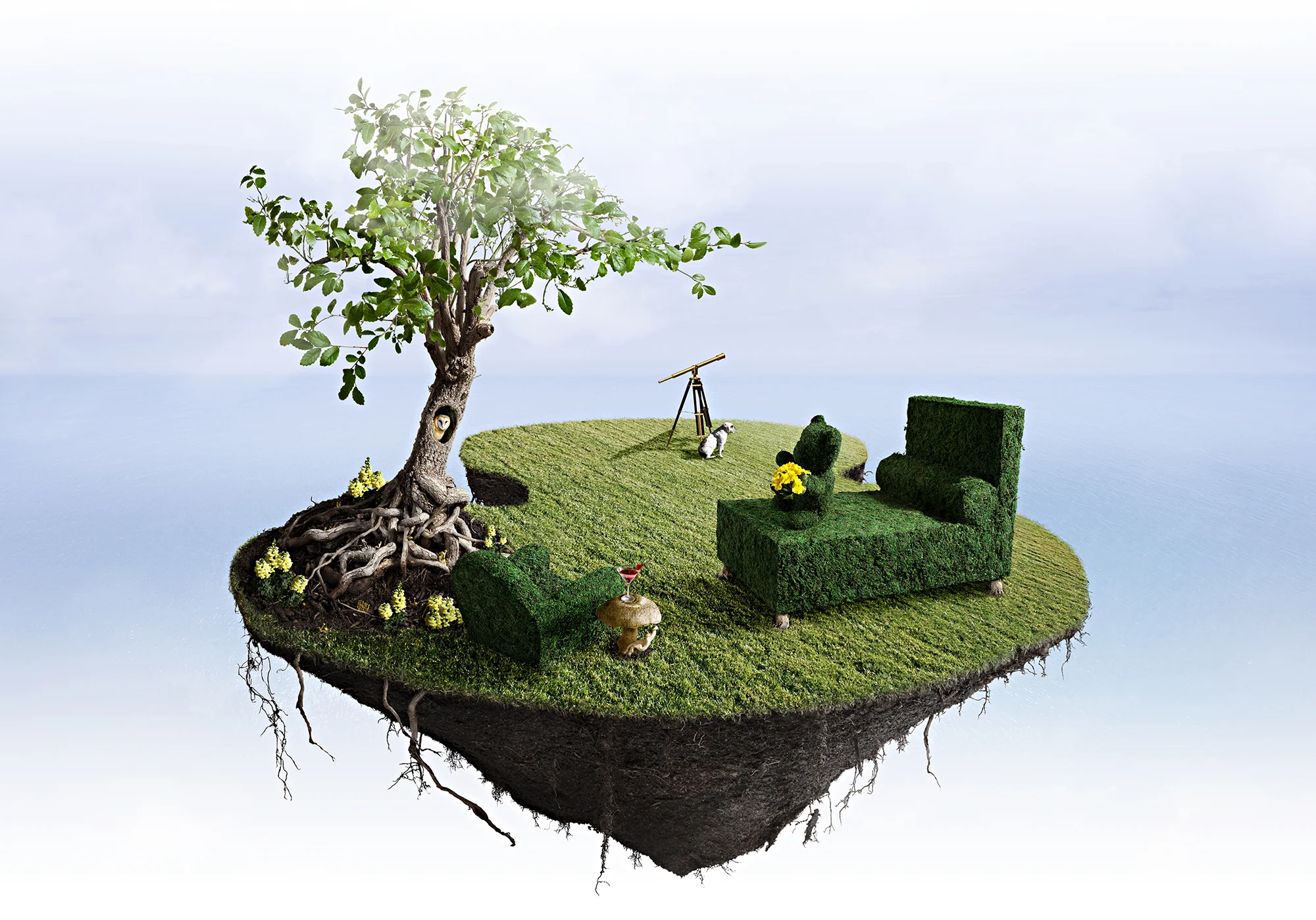 Eco. W and Starwood Resorts. Brought me into this project to see if I could float a whole bunch or organic "stuff"...&nbsp;challenge accepted.