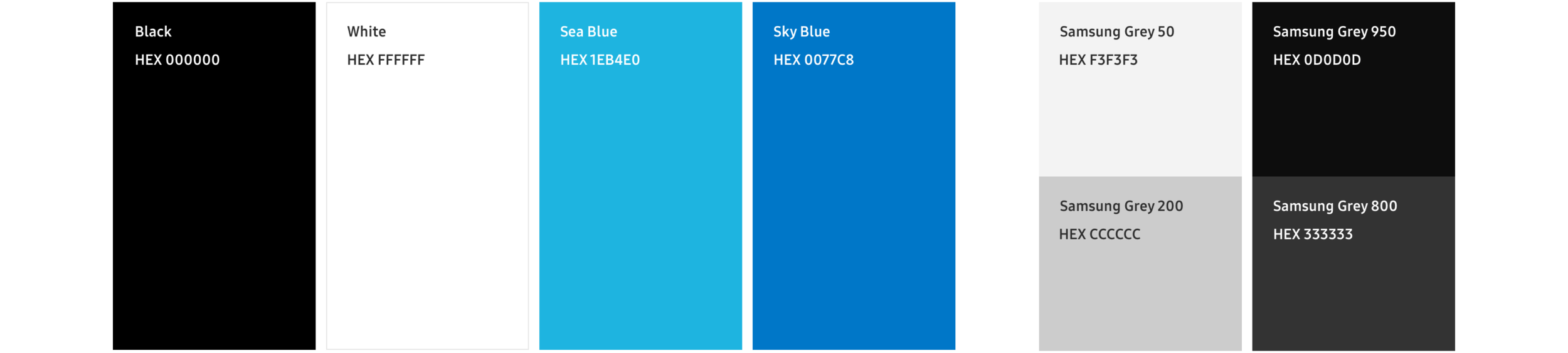 Visual styles to give it the Samsung Brand