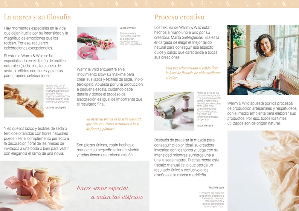 Interior del brochure