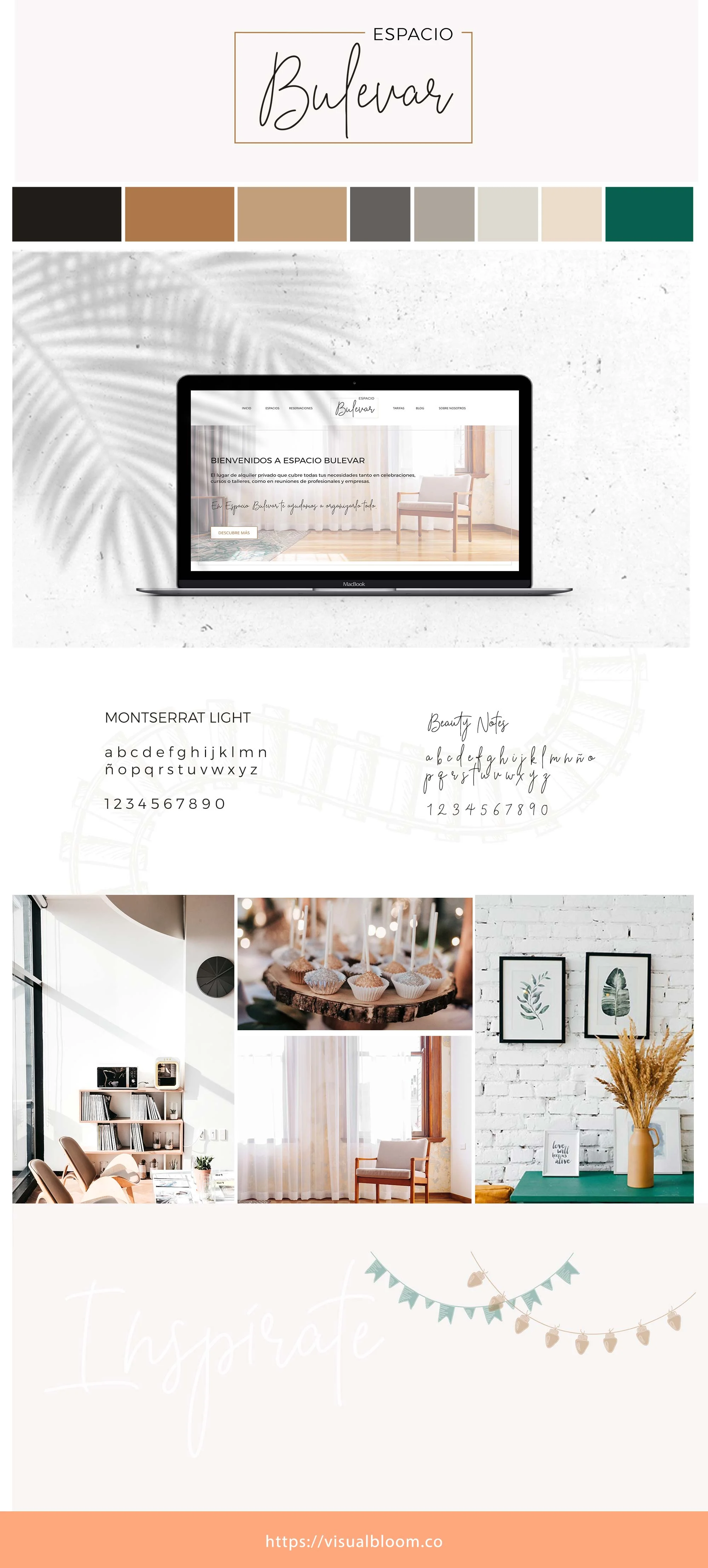 DIseño de identidad y diseño web en Squarespace para Espacio Bulevar, Burgos, España.