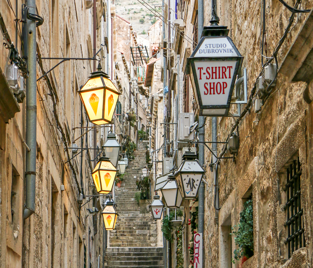 Streets of Dubrovnik, Croatia in the Winter