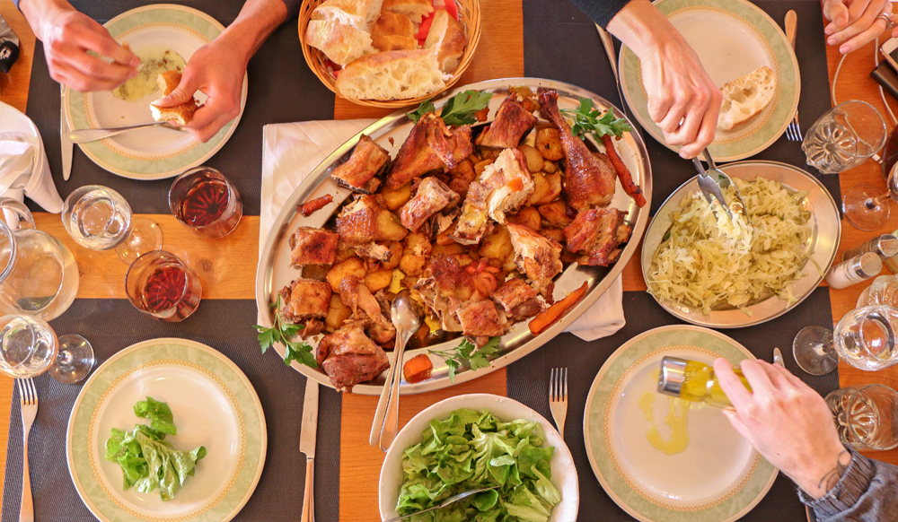 Traditional Croatian Peka Meal