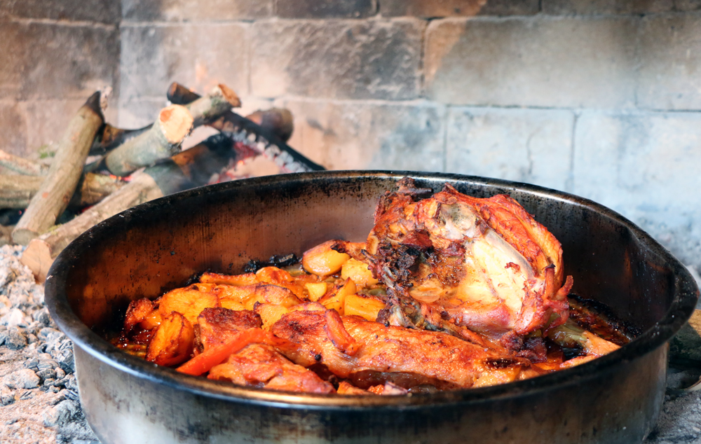 Traditional Croatian Peka Meal