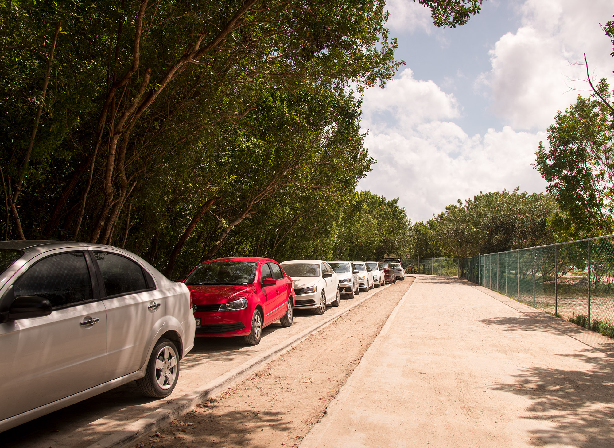 Parking at Playa Esmeralda
