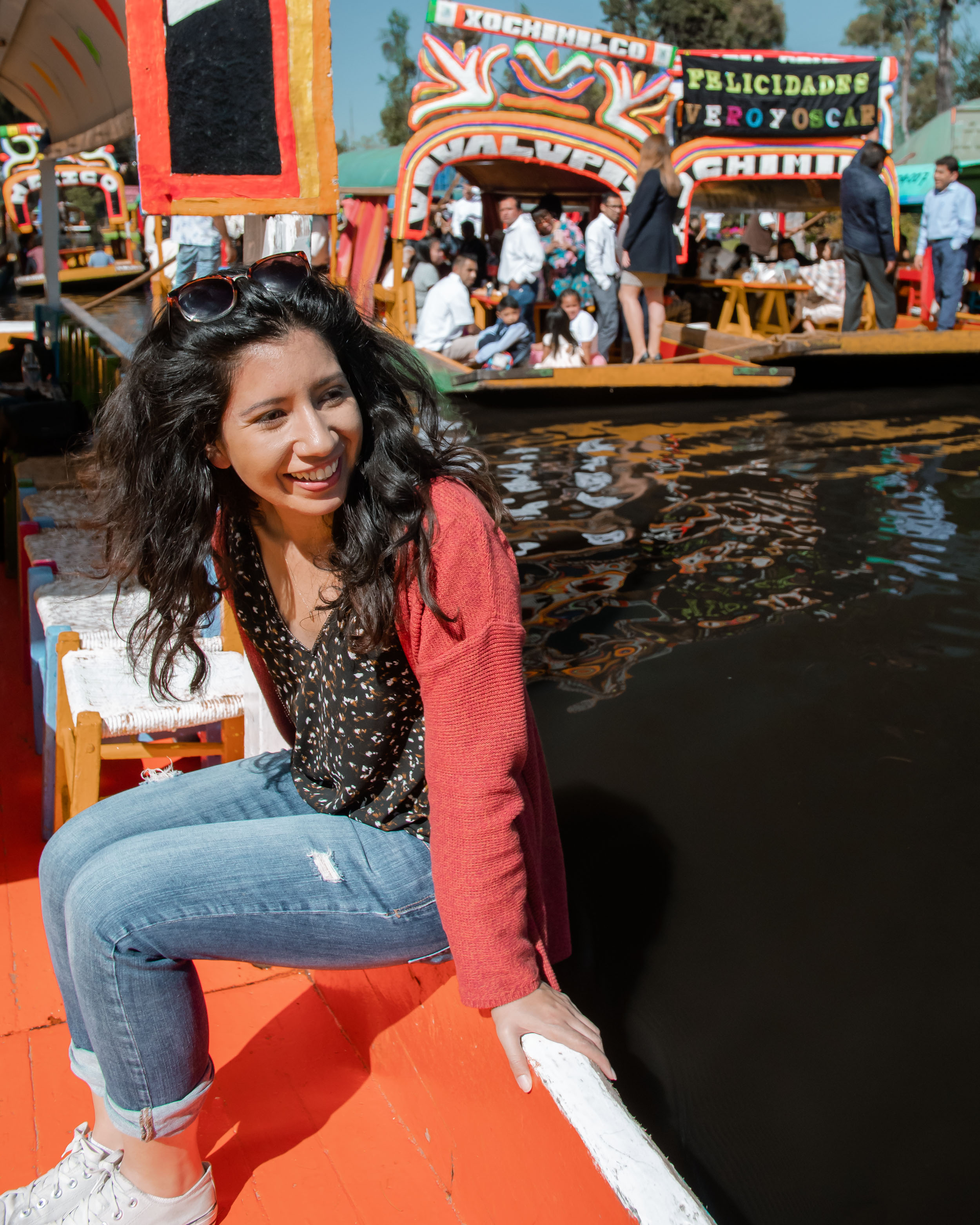 Trajineras in Xochimilco, Mexico