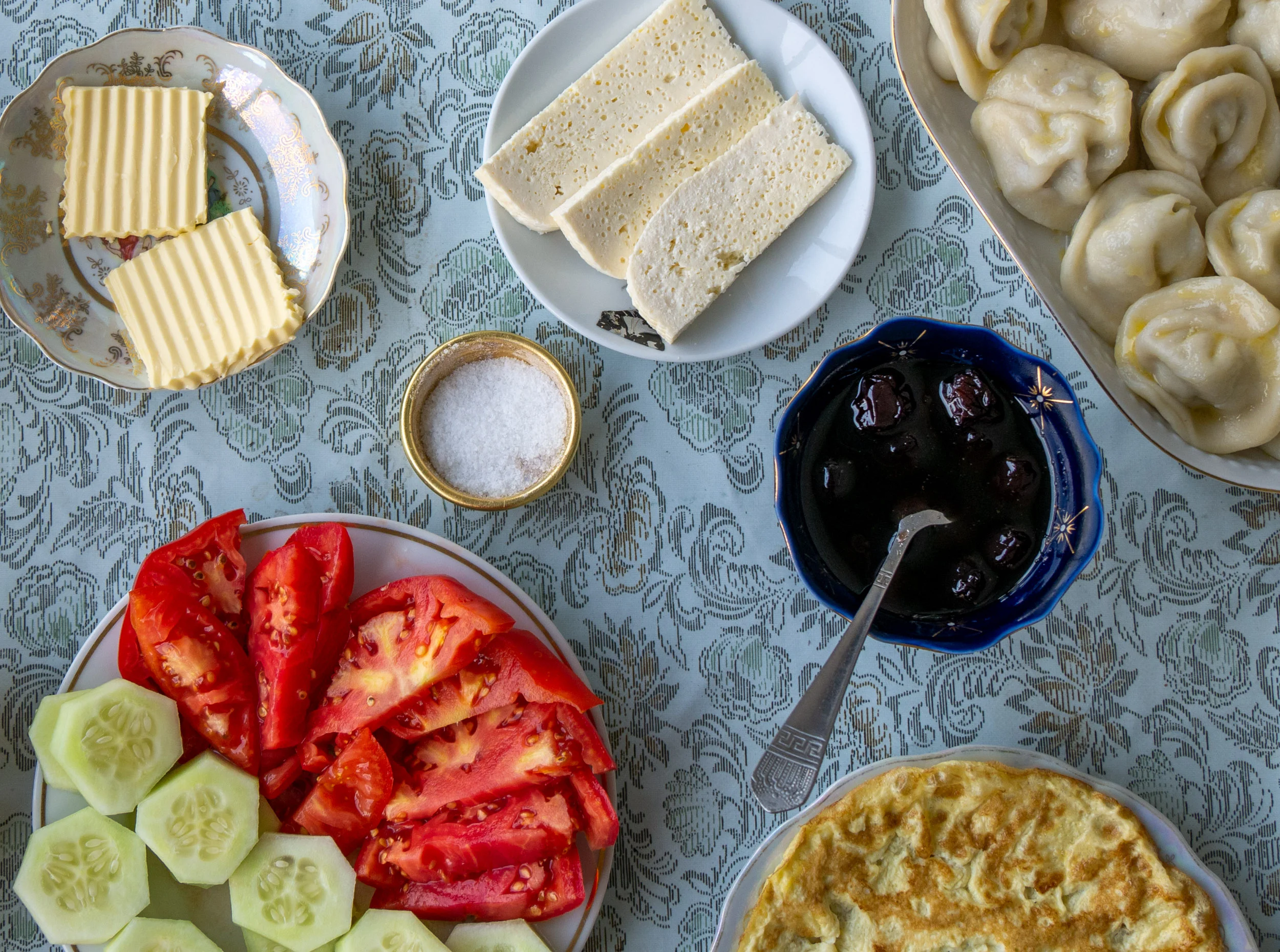 Traditional Georgian Guesthouse Breakfast