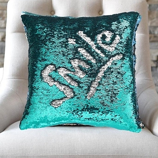 mermaid sequin cushion