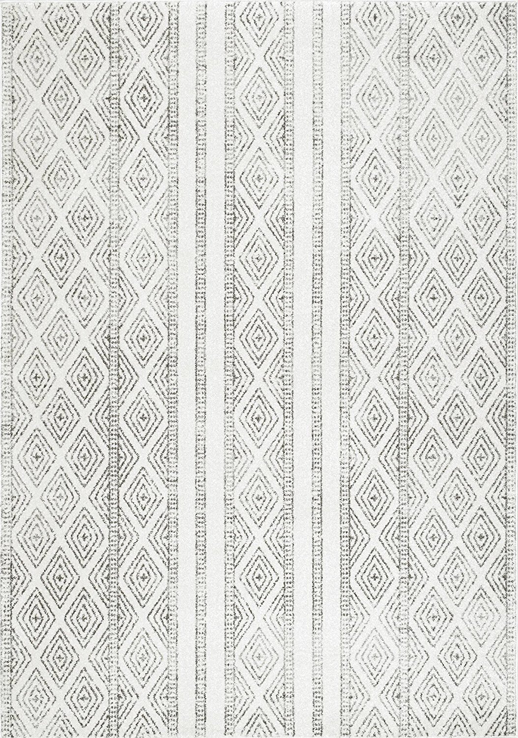 grey white tribal area rug